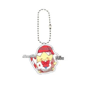 Bandai | Anime Giáng Sinh Acrylic Móc Khóa Bulbasaur Togepi Mew Gengar Dễ Thương Xmas Thiết Kế Vòng Hoa Túi Mặt Dây Chuyền Chìa Khóa Cho Ngày Lễ Người Hâm Mộ Quà Tặng