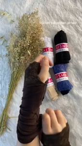 Raisma - Renda Handsock Manset Tangan Jempol Warna Hitam Putih Coklit Biru Cloriess