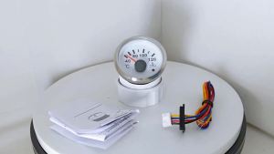 ELING 52mm Water Temperature Gauge 40-120℃ with Red Backlight and Light Alarm for Car Motorcycle Boat Truck Yacht Universal
