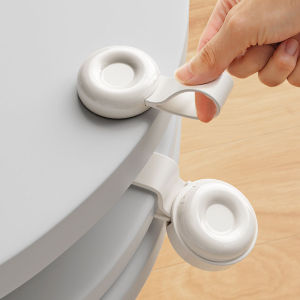 มือจับฝาห้องน้ำกันสกปรกฝาชักโครกที่จับสุขาภิบาลเคสแบบพับปิดได้ที่จับฝาครอบโถส้วมห้องน้ำ