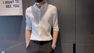 Men's Ice Silk Short Sleeve Shirts & Korean Style Polo Shirts 2023