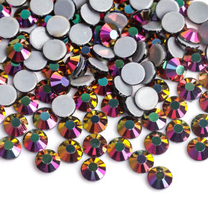 AAAA+Quality New Violet/Metal Crystal Hotfix Rhinestones Glass Strass Iron On Stone For Nail Art Sewing & Fabric Decoretion
