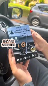 Giá đỡ kẹp điện thoại Magsafe cho ô tô xe hơi Remax RM-C17i - sạc không dây từ tính cảm ứng mở khóa sang trọng (Đen) Nhất Tín Computer