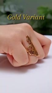 Cincin Titanium Etnic Motif Bunga Padi Elegan Cocok dipakai pesta kondangan hadiah kado jalan-jalan perhiasan fashion Import Premium awet anti karat cnt165