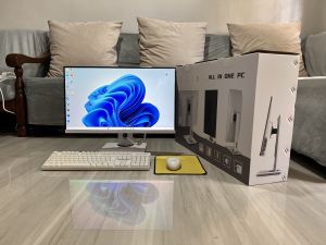 ALL in One-PC Space Saver Less Maintenance Save on Energy Intel Core i7-10750H 2.60GHz 16.0Gb.Ram 256Gb. M.2 SSD LED 24"inch FrameLess iPS Support 2k Resolution 1920x1080p Rotatable 178° Viewing Angle Heavy Duty with 1-Year Warranty