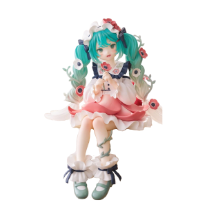Bandai | Hatsune Miku Desktop Cute Action Figure 14cm Flower Fairy Anime Figurine Kawaii Girl Model Toy Gift