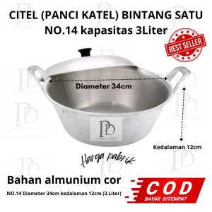 Citel Panci Katel Jumbo Almunium No.16.18 Cap Bintang Satu Anti Lengket