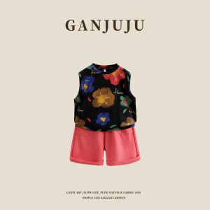 BOGUXIONG | Flower Pattern Boys Summer Suit Set