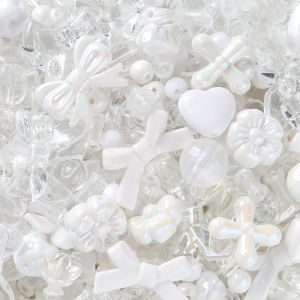 20g Mixed Flowers Heart AB Color Phone Chain Beads Necklace Earrings Beads Multi Style Beads For Jewelry Making Findings