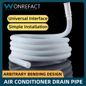 Universal Air Conditioner Drainage Hose Can Be Cut Corrugated Drain Pipe (White)Length 15-20mm Dehumidifier Drainage Hose