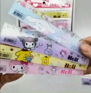 🇲🇾Ready Stock🇲🇾Plastic Student Straight Cute Ruler - 4PCS 4 IN 1 Cartoon Kuromi melody pompompurin cinnamoroll students kids kanak kanak budah sekolah school