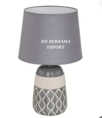 EGLO Lampu Meja Bellariva/Lampu Tidur/Lampu Dekorasi - AbuAbu