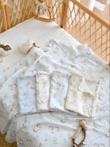 ANYOUBI | Cool and Breathable Summer Baby Blanket Bamboo Cotton Double Gauze