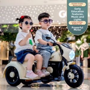 BONINGYU | Remote-Controlled Charging Dual-Seat Electric Tricycle for Children