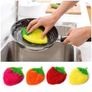 South Korea Acrylic Strawberry Dish Towel Oil-Free Dishcloth Baijie Cleaning Rag for Kitchen Washing Pot Cleaning