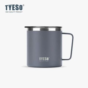 TYESO | Tyeso 400ml Stainless Steel Vacuum-insulated Cold Insulated Coffee Cup with Handle High Aesthetic Value Vacuum Flasks for Daily