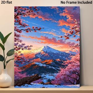 Oil Painting By Numbers Kit Cherry Blossom Pictures By Numbers Home Decor Holiday gifts Birthday gifts