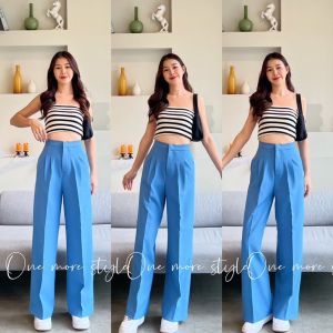 ￼♥ꫛꫀꪝ c o ll e c t i o n♥ขากระบอกขอบเล็กซิปหน้าเอวสูงพร้อมส่ง🌈