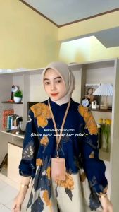 Blouse Blus Baju Batik Wanita Kancing Lengan Panjang Kualitas Terbaik | Cocok Untuk Seragam Pelandang Kantor Dan Kuliah | Banyak Pilihan Motif Ready Size M L Xl XXL | Blouse Wanita Terbaru 2024 | Blouse Wanita Korea Korean Style Terlaris Termurah