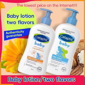 Cetaphil Baby Daily Lotion 400ml | With Organic Calendula 400ml / Baby Gentle Wash & Shampoo with Real Calendula Moisturizing Bath & Wash 400ml
