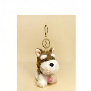 Cute Schnauzer Plush Bag Charm Cartoon Dog Toy Keychain Girls Small Fashion Accessories Gift Bag Decorations
