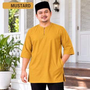 Kurta Hadi Al Hafiz Lelaki Lengan 3 Suku Kain Como Crepe | Kurta Baju Raya 2027