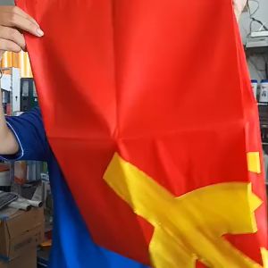 Lá Cờ Đảng Cờ búa liềm Vải PHI BÓNG Đẹp Chắc Chắn
