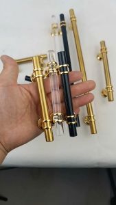 Aksesoris Lemari Kualitas Tinggi: Handle Acrylic Bening & Gagang Pintu Emas
