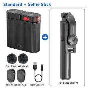 AXNEN | H01 Mini Wireless Lavalier Microphone Professional 360° Pickup with Noise Reduction for iPhone Lightning Android Type-C Devices