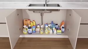 2026 Under Sink Storage Organizer 2 Tier Pull-Out Multifunctional Organizer Storage Rack Cabinet Spice Rack Under Sink Storage