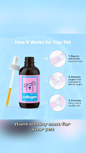 Pet Collagen Drops | Skin & Coat Support | Hyaluronic Acid & Biotin Blend