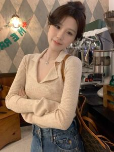HUOLISI | Slim Long Sleeve Wool Polo Neck Sweater for Women