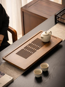 JIANGXU | Khay Trà Tre Đơn Giản Sang Trọng Có Khe Thoát Nước