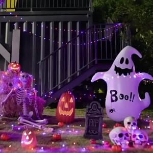 5M-20M LED Halloween Purple Orange String Fairy Lights Outdoor Battery Powered For Christmas Party Garden Halloween Decor Lamps