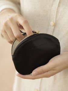 Mini Retro Leather Wallet Soft PU Zipper Card Holder Handbag Women Simple Japanese Style Lipstick Coin Purse Functional Small Bag