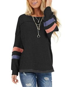 เสื้อยืดคอกลมแขนยาวทรงสลิมฟิต เสื้อผ้าทำงานผู้หญิง ฤดูใบไม้ร่วง 2023 เส้นใยโพลีเอสเตอร์ สีสันสดใส เสื้อผ้าทำงานสไตล์เกาหลี