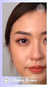 BUY 1 GET 1 Softlens Story Ocean Brown 1 Pasang | 14.5mm Soflens Premium Korea | Soflen Brown 6Bulan | Normal dan -0.50 sd -6.00