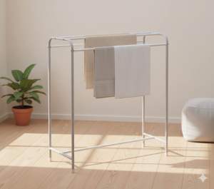 KANTAREEYA ราวตากผ้าขนหนูตัวU 30x77x85cm. รุ่น KT-EP14 ราวตากผ้าขนหนู ราวตากผ้าคอนโด ราวตากผ้าเด็กหอ ราวมินิมอล