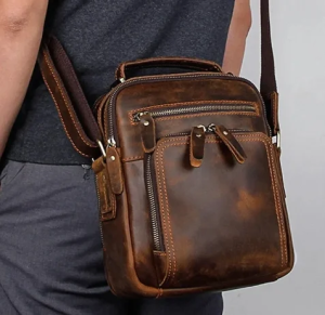 BOLIAO | Genuine Top Leather Retro Large Capacity Portable Male Bag