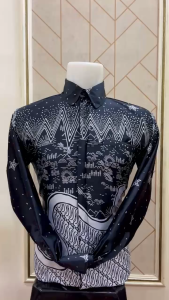Baju Couple Kemeja Batik Pria Dan Rok Lilit Wanita Kemeja Kondangan Couple Terbaru gayor