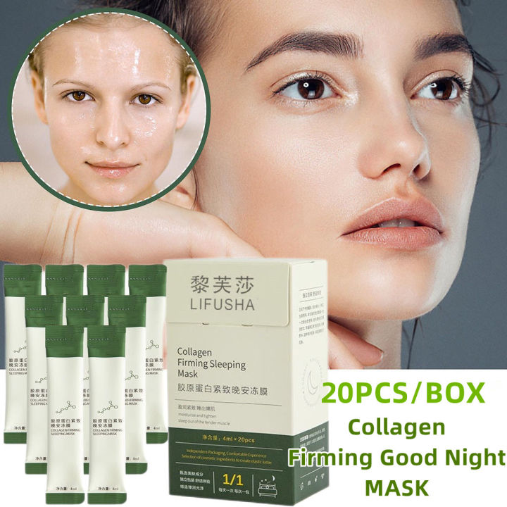 20Pcs/pack Collagen Good Sleeping Masks Hydrating and Moisturizing