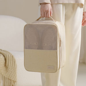 Travel Shoe Storage Bag - Portable 3-Slot Shoe Organizer for Luggage Business Trip