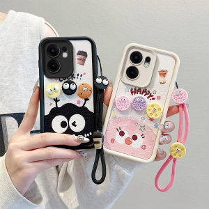 Oppo Reno13F 4G 5G International Version Mobile Phone Case Creative Silicone Anti-Fall Protective Cover with Airbag Cute Cartoon Design