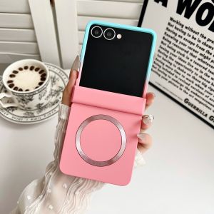 szhaiyu | Magnetic Hinge Protection Phone Case for Samsung Galaxy Z Flip 8 7 FE 6 5 4 Flip8 for Magsafe Double Color Gradient PC Cover