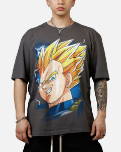Bandai | 2025 Dragon Ball Peripheral Japanese Animation Printing Short Sleeve T-Shirt Trend Mens and Womens Summer Cotton T-Shirt