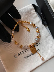 CAFFTI | Natural Freshwater Baroque Pearl French Style Elegant Luxury Bracelet
