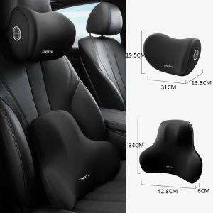 Memory Foam Car Neck Pillow Lumbar Support Breathable Relieve Stress Seat Pillow Waist