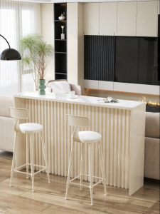 Creamy Style Rock Panel Bar Table