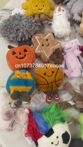 Floral Rabbit Bag Charm Dark Cloud Bag Keychain Frog Plush Toy Hippo Plush Keychain Capybara Bag Charm