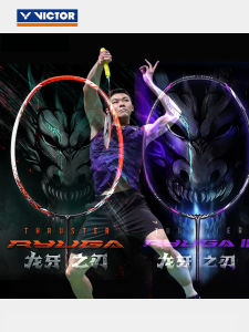 Victor TK-Ryuga Muse Badminton Racket Offensive Type Hard Shaft Carbon Fiber 80g-84g Professional Mid-Advanced Level